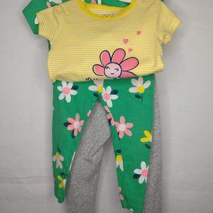 Carter's/flowers/Bee's/Green/Yellow/Gray/4 pieces/